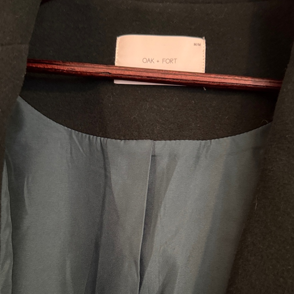 OAK + FORT Deep Green Trench Coat - Picture 4 of 6